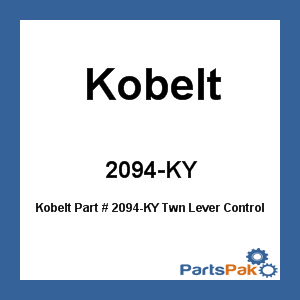 Kobelt 2094-KY; Twn Lever Control Remote