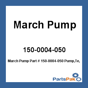 March Pump 150-0004-050; Pump,Te, Submersible 14.5 Gpm 1/60/115