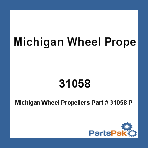 Michigan Wheel Propellers 031058; Propeller M/F Aluminum 25-80 HP 14 Inch