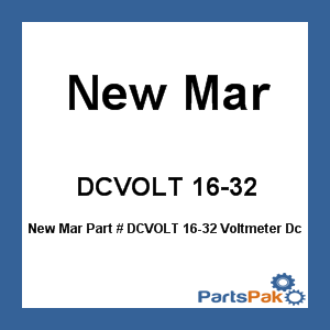 New Mar DCVOLT 16-32; Voltmeter Dc 16/32V,2.5 Inch