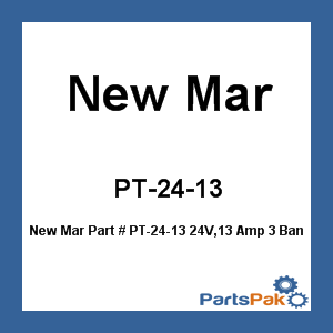 New Mar PT-24-13; 24V,13 Amp 3 Bank