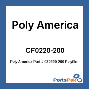 Poly America CF0220-200; Polyfilm 20 Ft X200 Ft 2Mil
