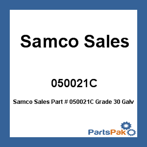 Samco Sales 050021C; Grade 30 Galvanized Chain 5/16X275