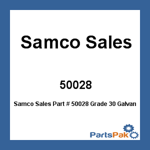 Samco Sales 50028; Grade 30 Galvanized Chain 3/8X200