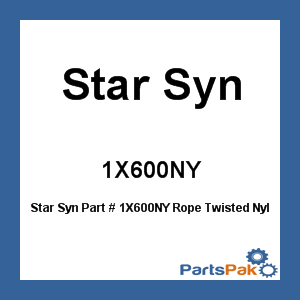 Star Syn 1X600NY; Rope Twisted Nylon 1X600