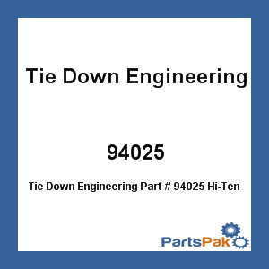 Tie Down Engineering 94025; Hi-Tensile Anchor 150-H