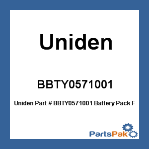 Uniden BBTY0571001; Battery Pack F/Atl White