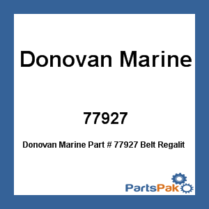 Donovan Marine 77927; Belt Regalite 40G 20/Box