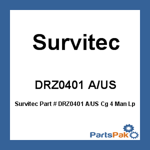 Survitec DRZ0401 A/US; Cg 4 Man Lp Life Raft Cradle/Hydro