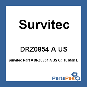 Survitec DRZ0854 A US; Cg 16 Man Life Raft Dot Cradle/Hydro