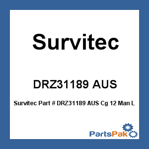 Survitec DRZ31189 AUS; Cg 12 Man Life Raft Dot Cradle/Hydro