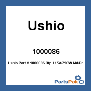 Ushio 1000086; Btp 115V/750W Md/Pre Blb