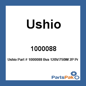 Ushio 1000088; Bva 120V/750W 2P Prf Blb