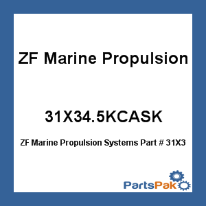 ZF Marine Propulsion Systems 31X34.5KCASK-LH; Propeller Left-hand 5-Blade 2-1/2 Bore Bronze