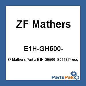 ZF Mathers E1H-GH500-; S0118 Pressure Switch