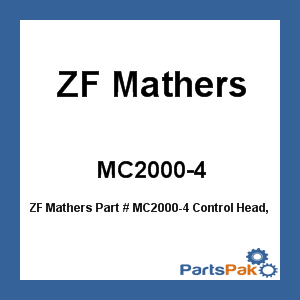 ZF Mathers MC2000-4; Control Head,Black W/Chr Hdle