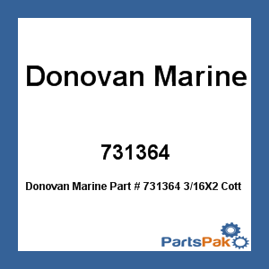 Donovan Marine 731364; 3/16X2 Cotter Pin
