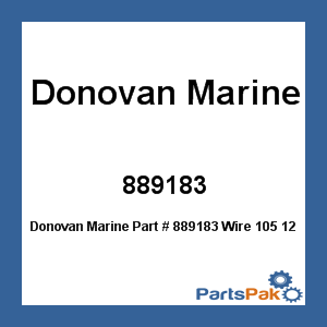 Donovan Marine 889183; Wire 105 12Gax100 Black