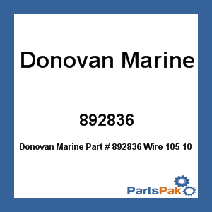 Donovan Marine 892836; Wire 105 10Gax100 Black