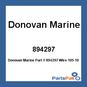 Donovan Marine 894297; Wire 105 10Gax100 White