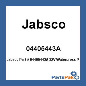 Jabsco 04405443A; 32V Waterpress Pump 1/2