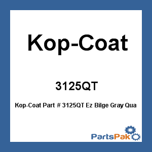 Kop-Coat 3125QT; Ez Bilge Gray Quart