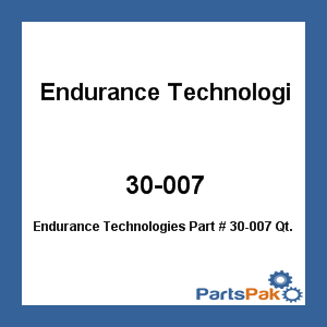 Endurance Technologies 30-007; Qt. Slow Hardener