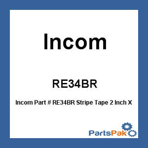 Incom RE34BR; Stripe Tape 2 Inch X50 Ft -Brown