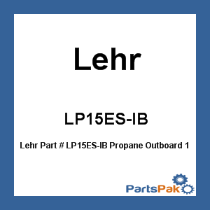 Lehr LP15ES-IB; Propane Outboard Motor 15 HP 15 Inch Short Shaft Electric Start