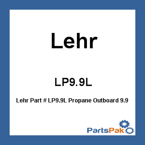 Lehr LP9.9L; Propane Outboard Motor 9.9 HP 20 Inch Long Shaft