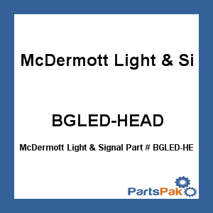 McDermott Light & Signal BGLED-HEAD-RED; Port Led Replacement Head Red Barge