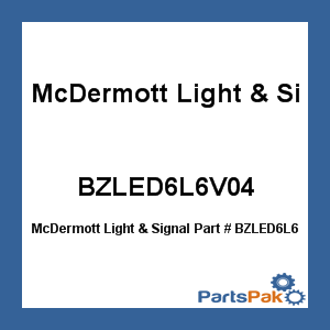 McDermott Light & Signal BZLED6L6V04-RED; Magnetic Red Ex Marker Light BZLED