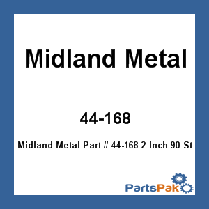 Midland Metal 44-168; 2 Inch 90 St. Elbow Brass