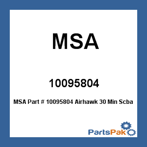 MSA 10095804; Airhawk 30 Min Scba W/Cs