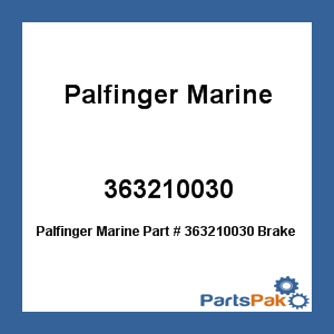 Palfinger Marine 363210030; Brake Shoe 04-03 Winch