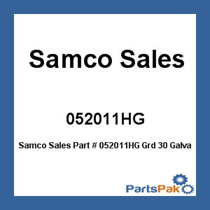 Samco Sales 052011HG; Grd 30 Galvanized Chain 1/4X141