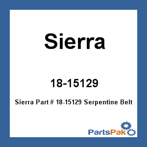 Sierra 18-15129; Serpentine Belt