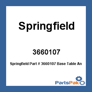Springfield 3660107; Base Table Anod 2-7/8 Inch