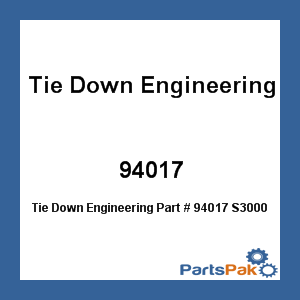 Tie Down Engineering 94017; S3000 Standard Anchor 70-Lb