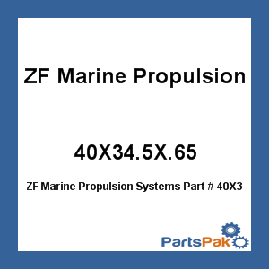 ZF Marine Propulsion Systems 40X34.5X.65-LH; Ear Left-hand 4-Blade 3.5 Inch Bore Bronze/Cl1