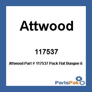 Attwood 117537; Pack Flat Bungee 6 qty
