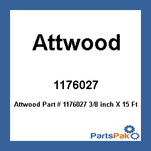 Attwood 1176027; 3/8 inch X 15 Ft Double Braided Nylon Line Rope