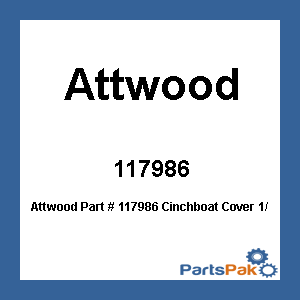 Attwood 117986; Cinchboat Cover 1/4 Inch Rope