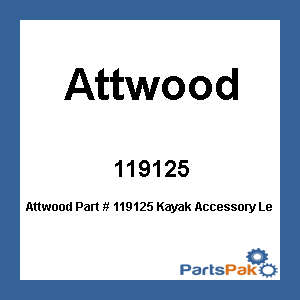 Attwood 119125; Kayak Accessory Leash