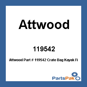 Attwood 119542; Crate Bag Kayak Fishing O