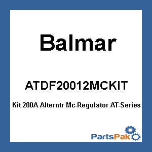 Balmar ATDF20012MCKIT; Kit 200A Alternator Mc-Regulator