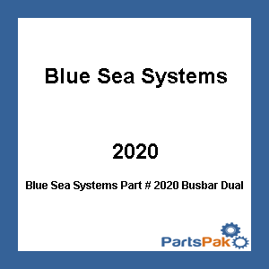 Blue Sea Systems 2020; Busbar Dual Stud 3/8In
