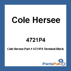 Cole Hersee 4721P4; Terminal Block 4 Gang