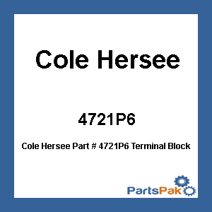 Cole Hersee 4721P6; Terminal Block 6 Gang