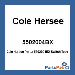 Cole Hersee 5502004BX; Switch Toggle SPST Mom